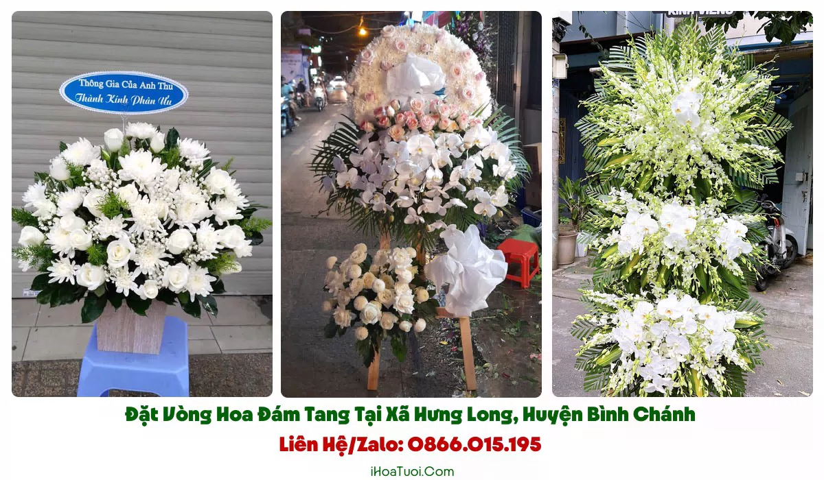 Giao vòng hoa đám tang đúng giờ tại Xã Hưng Long