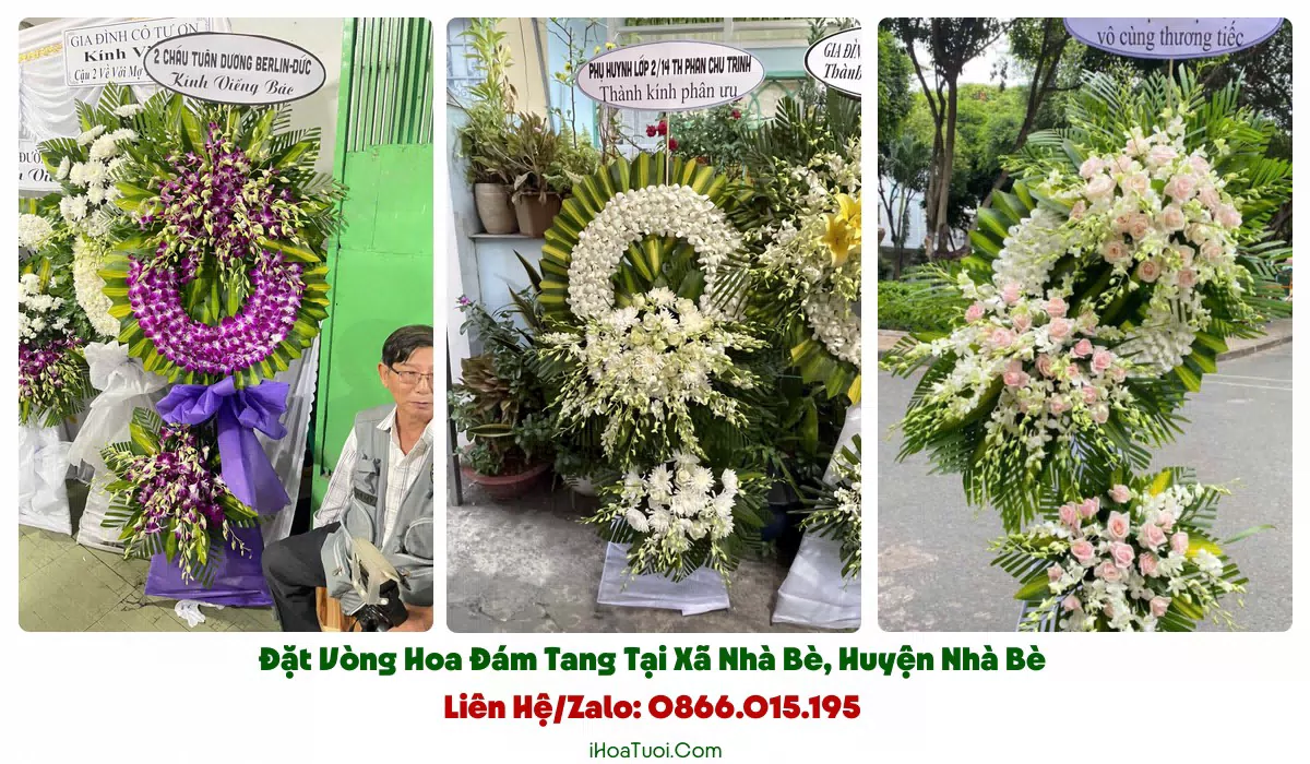 Vòng hoa tang lễ giao khắp Xã Nhà Bè và khu lân cận