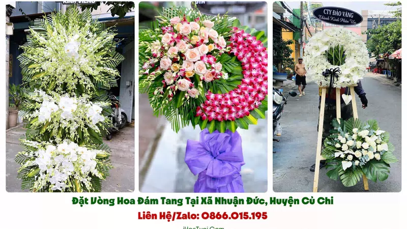 Đặt Vòng Hoa Đám Tang Xã Nhuận Đức, TP.HCM (Huyện Củ Chi Cũ)