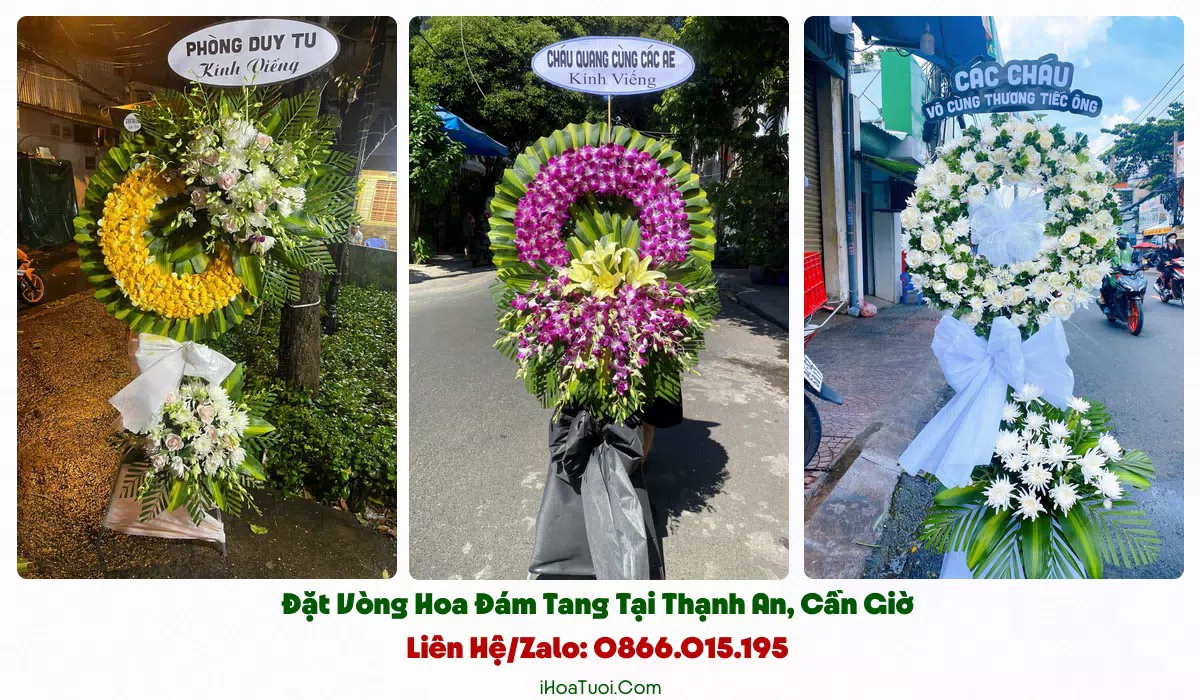 Các mẫu vòng hoa viếng đám tang Xã Thạnh An