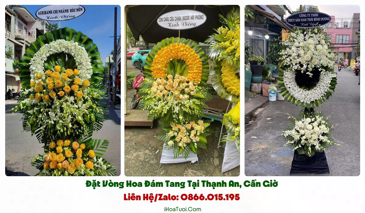 Giao vòng hoa đám tang khắp Xã Thạnh An và Cần Giờ