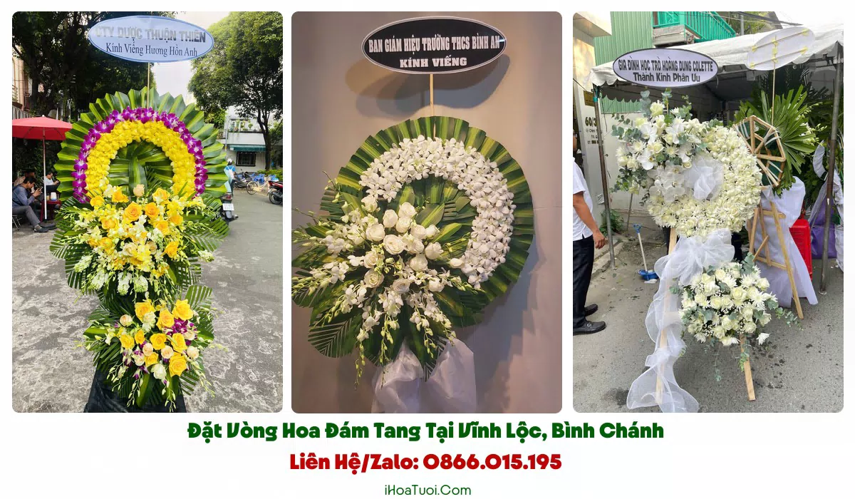 Các mẫu vòng hoa viếng đám tang Xã Vĩnh Lộc