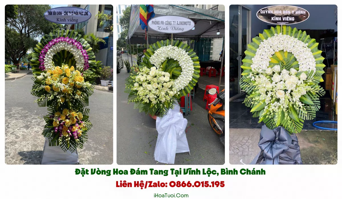 Giao vòng hoa đám tang khắp Xã Vĩnh Lộc và khu lân cận