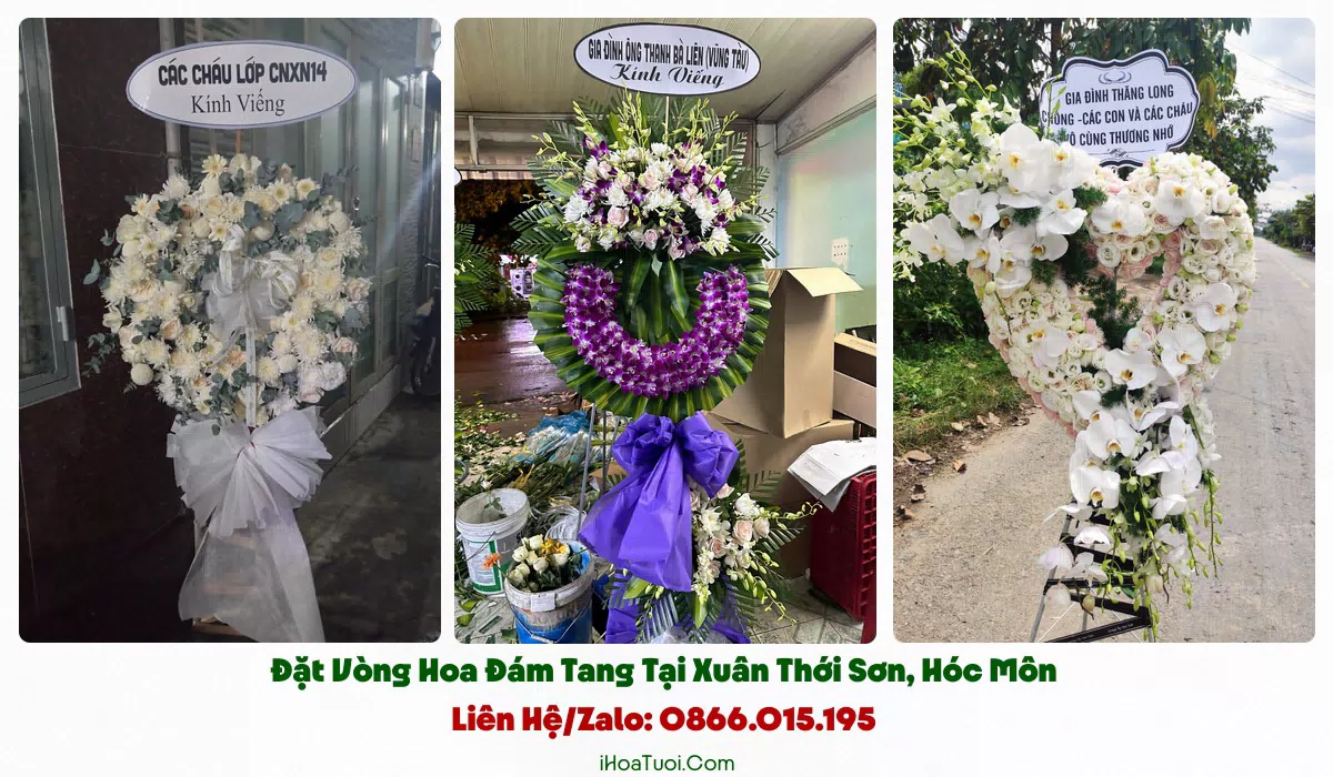 Vòng Hoa Viếng Đám Tang Xã Xuân Thới Sơn, TP.HCM (Hóc Môn Cũ)