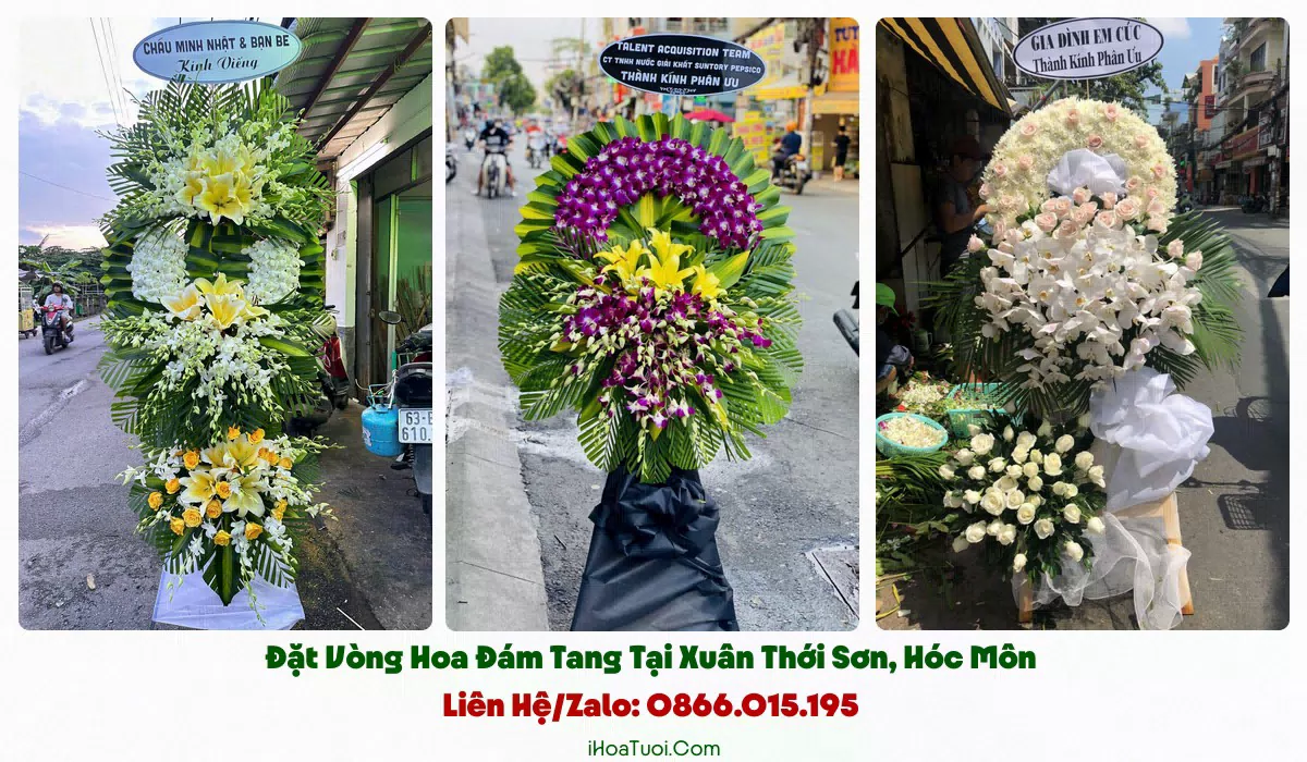 Giao vòng hoa đám tang khắp Xã Xuân Thới Sơn và khu lân cận