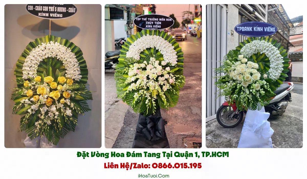 Giao kệ hoa viếng đúng giờ khu trung tâm Quận 1