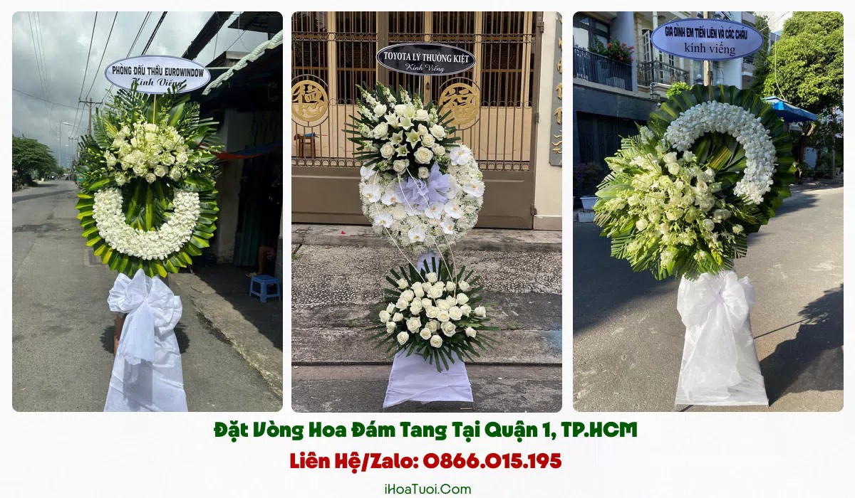Giao vòng hoa đám tang khắp Quận 1 TP.HCM