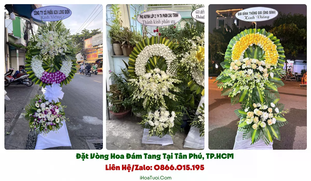 Giao vòng hoa đám tang đúng giờ tại Tân Phú