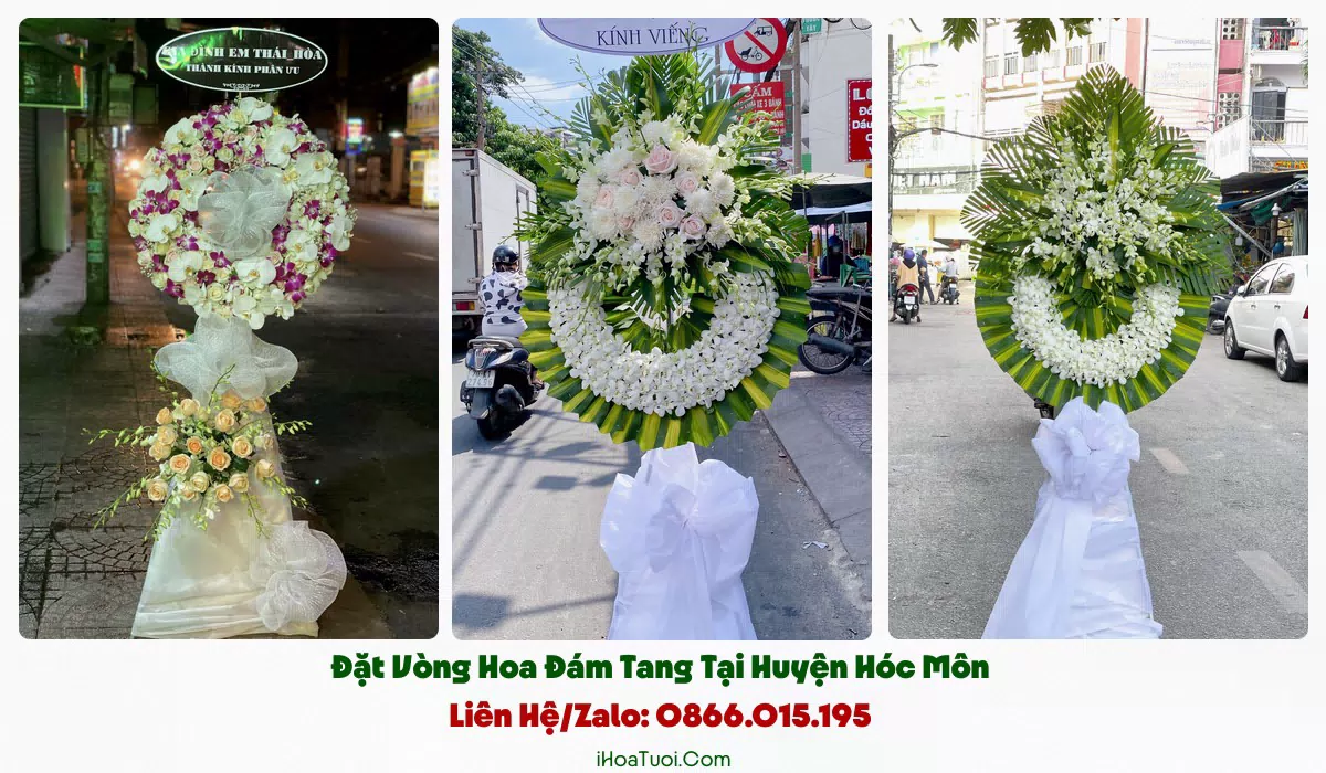 Kệ hoa viếng trang nghiêm giao tận ấp xóm Hóc Môn