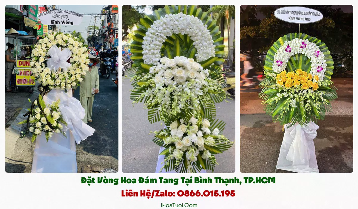 Các loại vòng hoa viếng đám tang tại Bình Thạnh