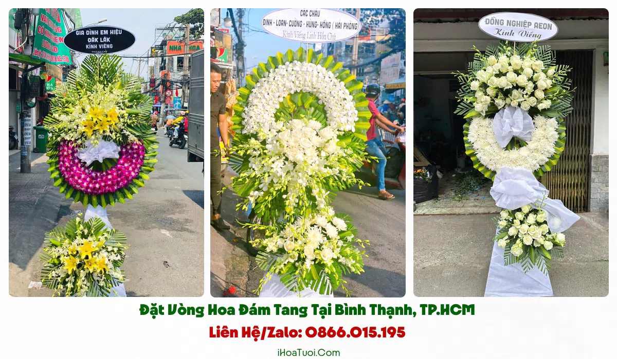 Giao vòng hoa đám tang khắp các phường tại Bình Thạnh