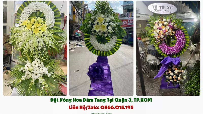 Đặt Vòng Hoa Đám Tang Tại Quận 3, TP.HCM