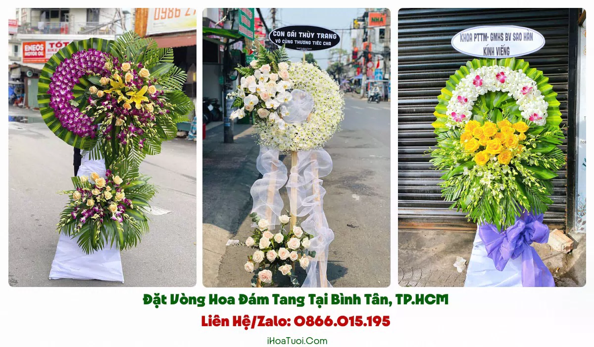 Giao vòng hoa đám tang khắp các phường tại Bình Tân