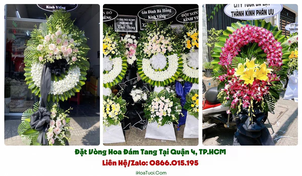 Đặt Hoa Tang Lễ Tại Quận 4, TP.HCM