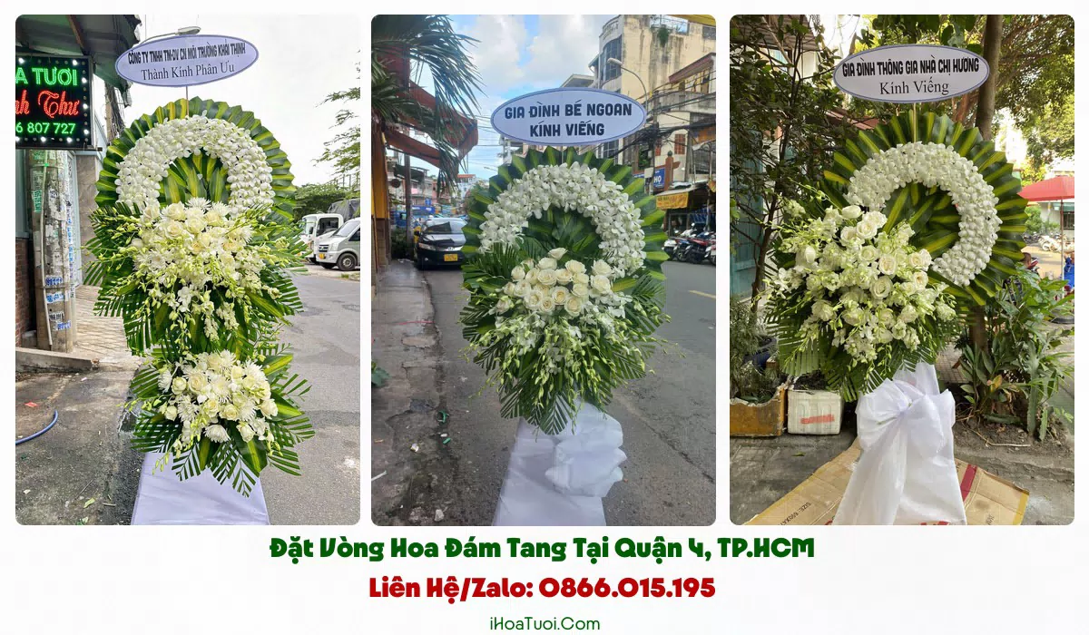 Các loại vòng hoa tang lễ tại Quận 4