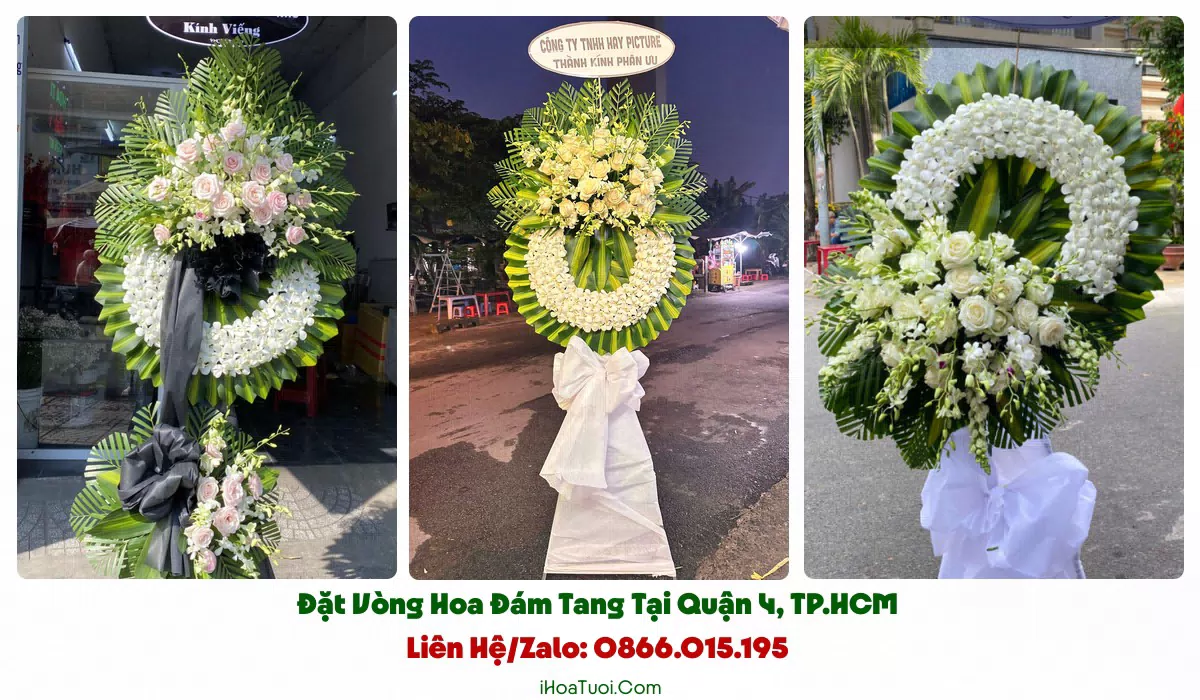 Giao hoa tang lễ đúng giờ tại Quận 4