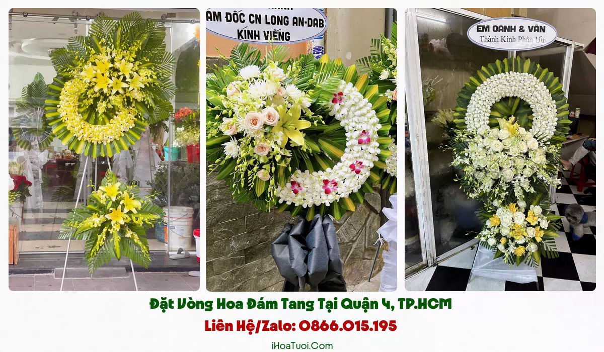 Giao hoa viếng khắp Quận 4 và khu lân cận