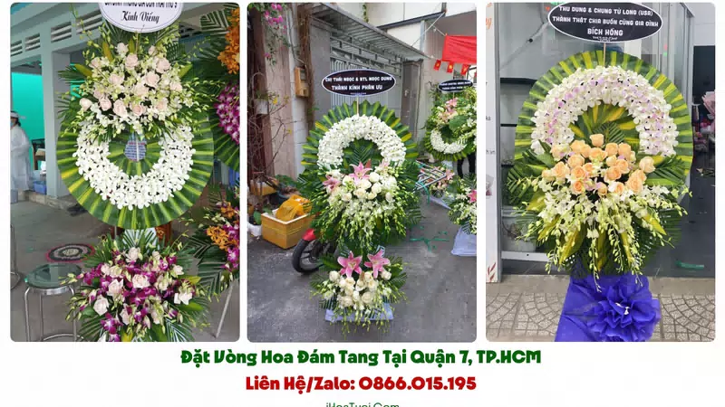 Đặt Vòng Hoa Đám Tang Tại Quận 7, TP.HCM