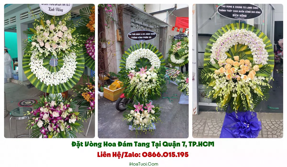 Đặt Vòng Hoa Đám Tang Tại Quận 7, TP.HCM