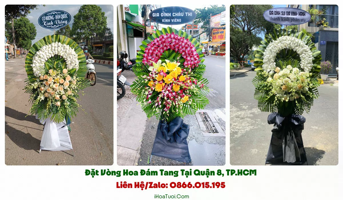 Giao vòng hoa đám tang đúng giờ tại Quận 8