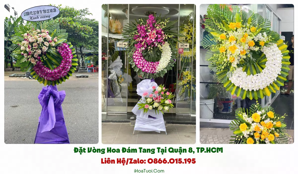 Shop hoa tang lễ giao khắp Quận 8 và khu lân cận