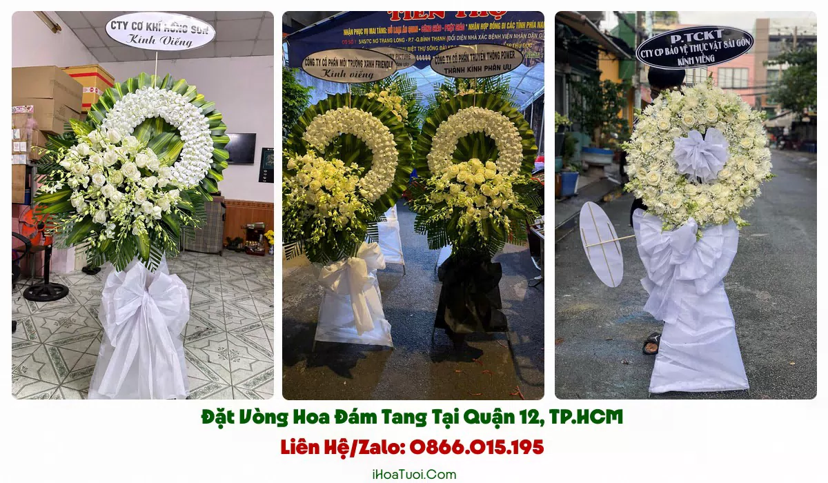 Giao vòng hoa đám tang đúng giờ tại Quận 12