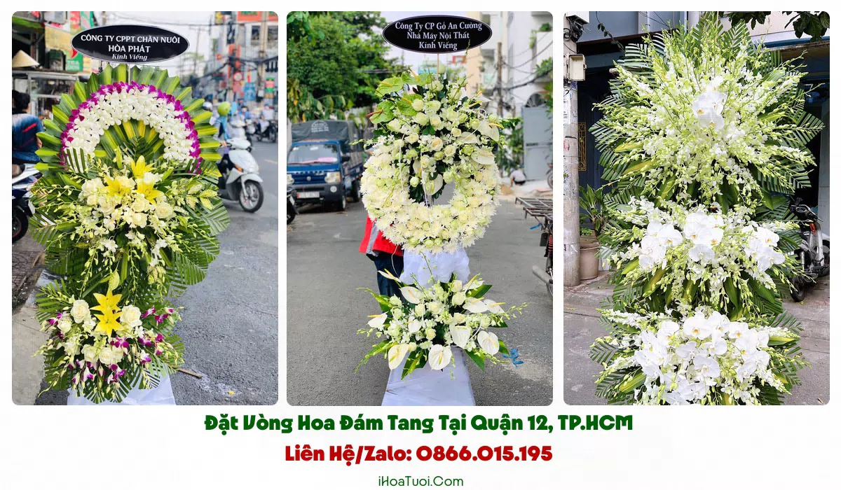 Giao vòng hoa đám tang khắp Quận 12