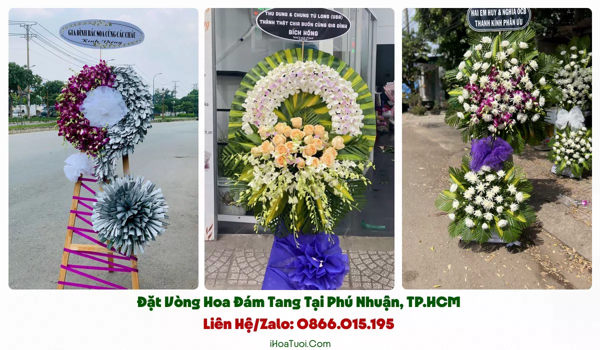 Các loại vòng hoa đám tang Phú Nhuận, TP.HCM