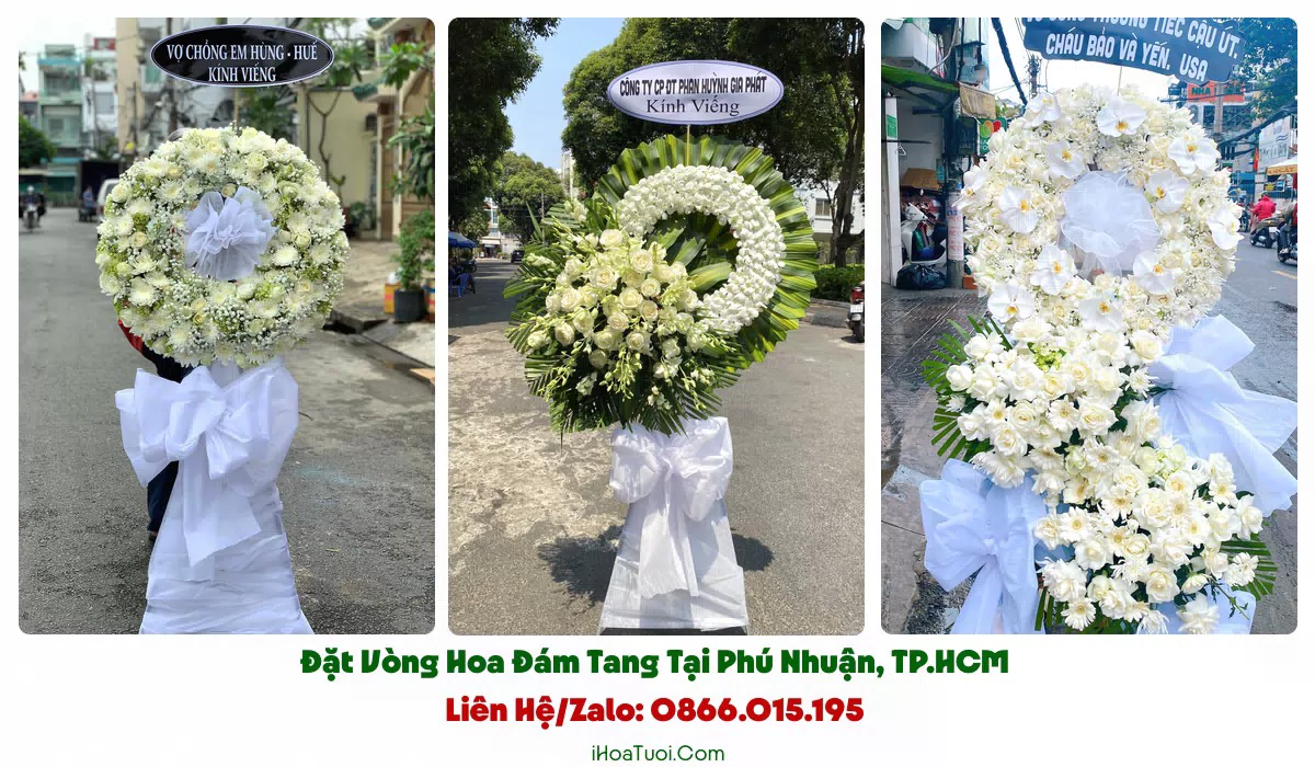 Mẫu vòng hoa tang lễ trang nghiêm tại Phú Nhuận, TP.HCM