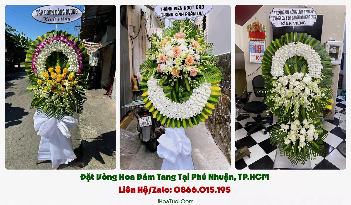Giao vòng hoa đám tang đúng giờ tại Phú Nhuận, TP.HCM
