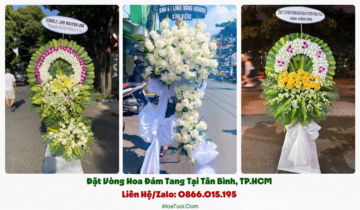 Giao vòng hoa đám tang khắp khu vực Tân Bình, TP.HCM