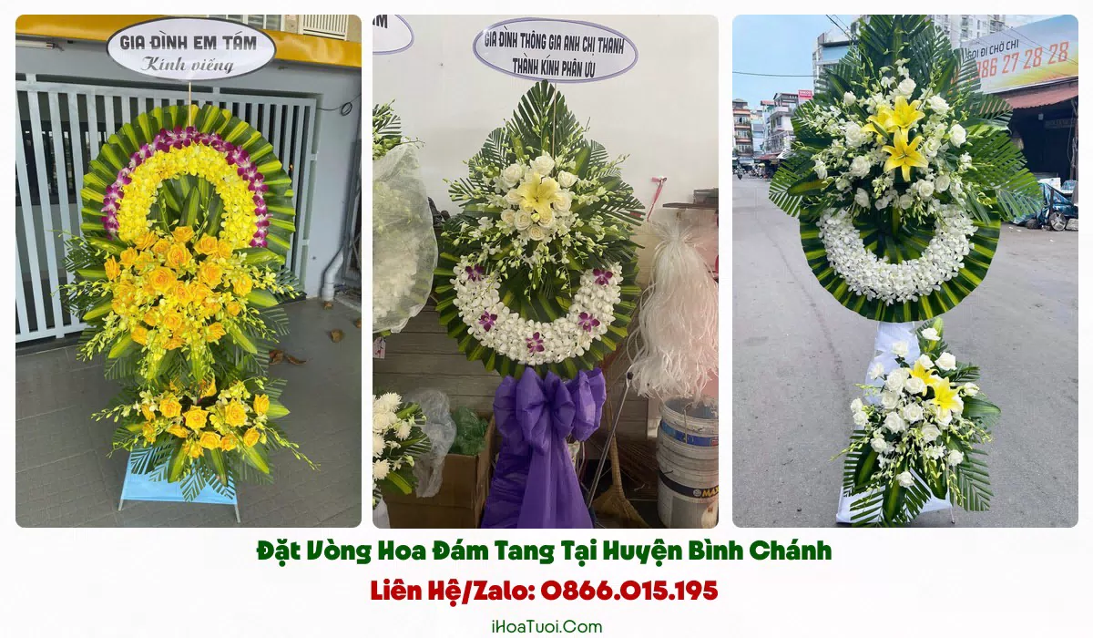 Giao vòng hoa đám tang khắp Huyện Bình Chánh, TP.HCM