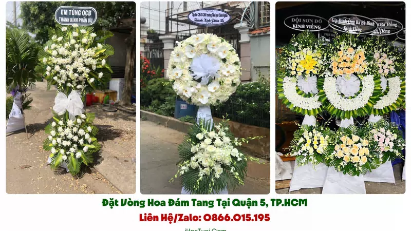 Đặt Vòng Hoa Đám Tang Tại Quận 5, TP.HCM