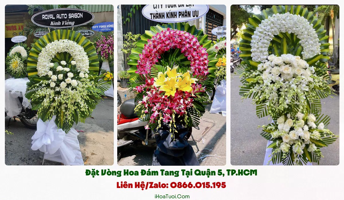 Giao vòng hoa đám tang đúng giờ tại Quận 5