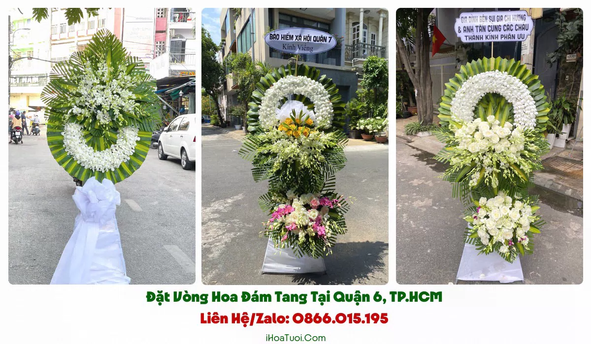 Giao hoa tang lễ đúng giờ tại Quận 6