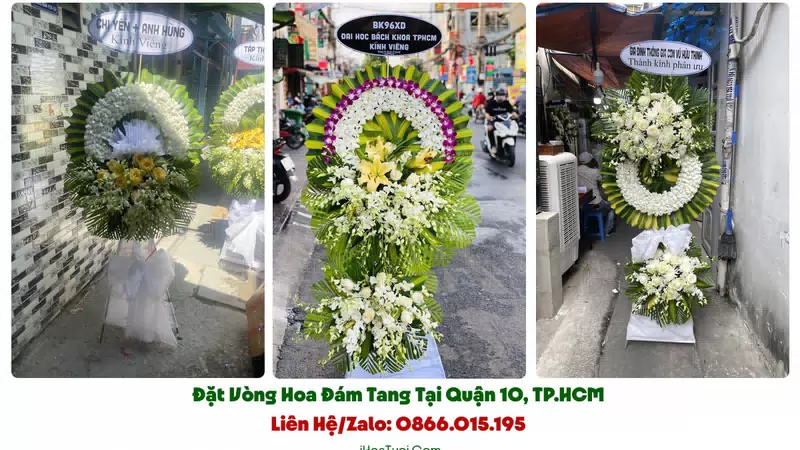 Vòng Hoa Viếng Đám Tang Tại Quận 10, TP.HCM