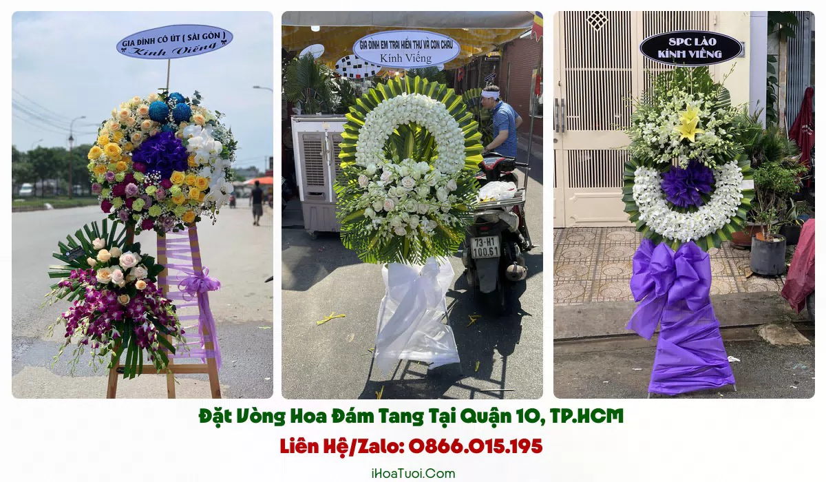 Giao vòng hoa đám tang đúng giờ tại Quận 10