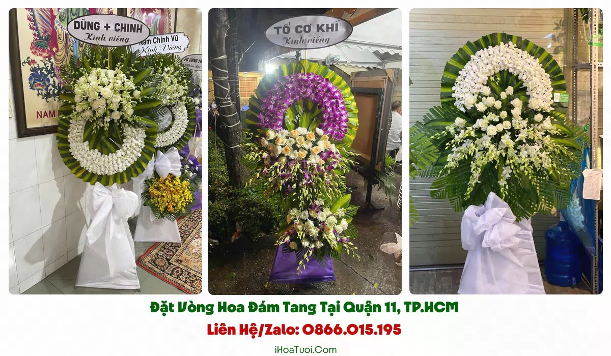 Các loại vòng hoa tang lễ tại Quận 11
