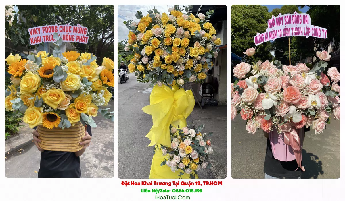 Kệ Hoa Khai Trương Tại Quận 12, TP.HCM