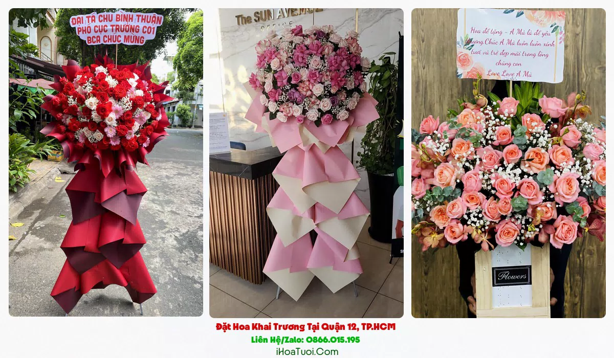 Giao hoa khai trương tận nơi tại Quận 12