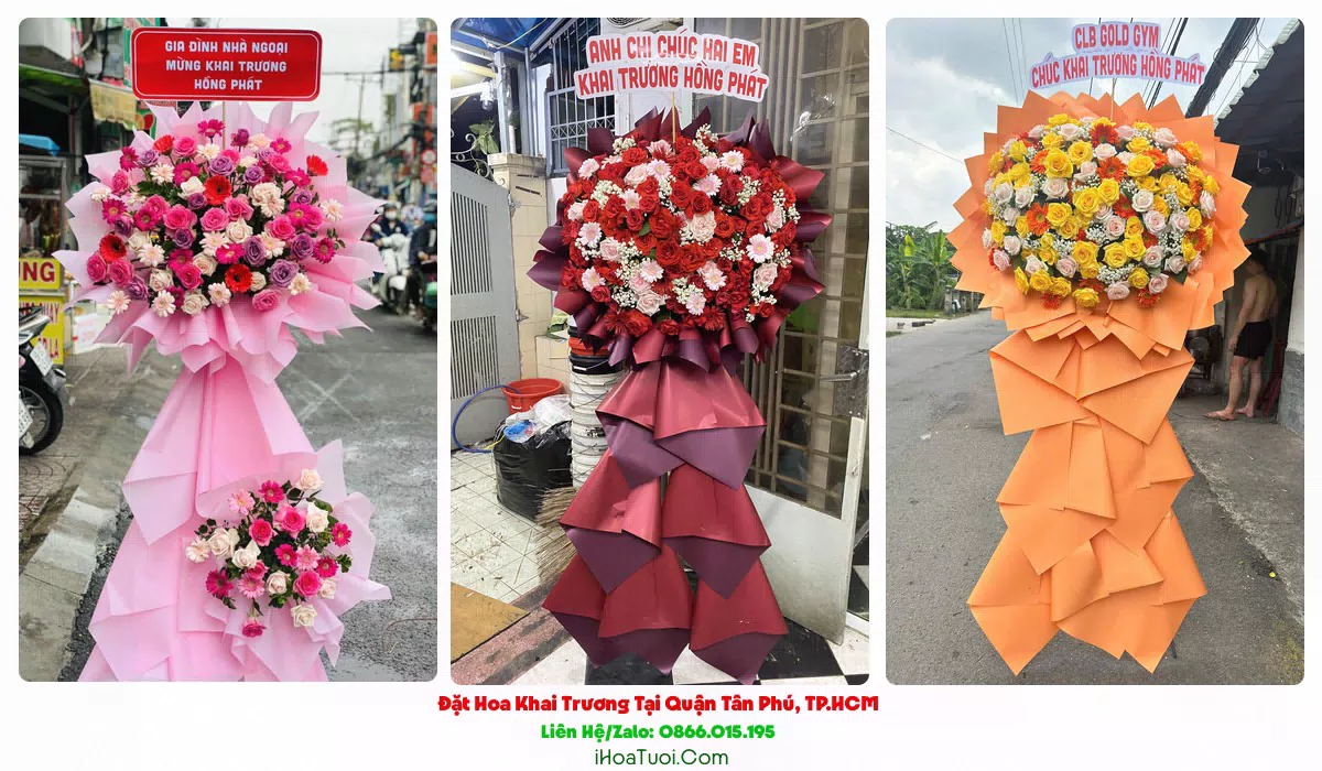 Kệ hoa khai trương giao tại Quận Tân Phú