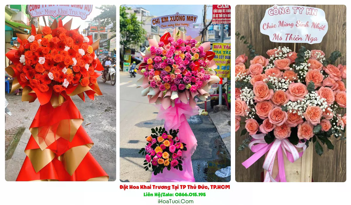 Lẵng hoa khai trương Thủ Đức