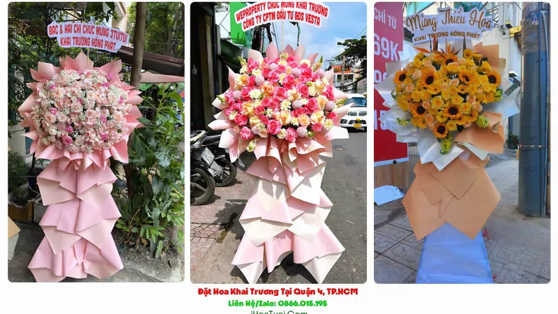 Đặt Hoa Khai Trương Tại Quận 4, TP.HCM