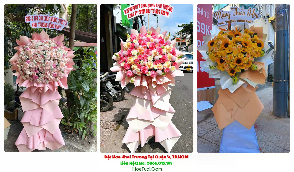 Đặt Hoa Khai Trương Tại Quận 4, TP.HCM