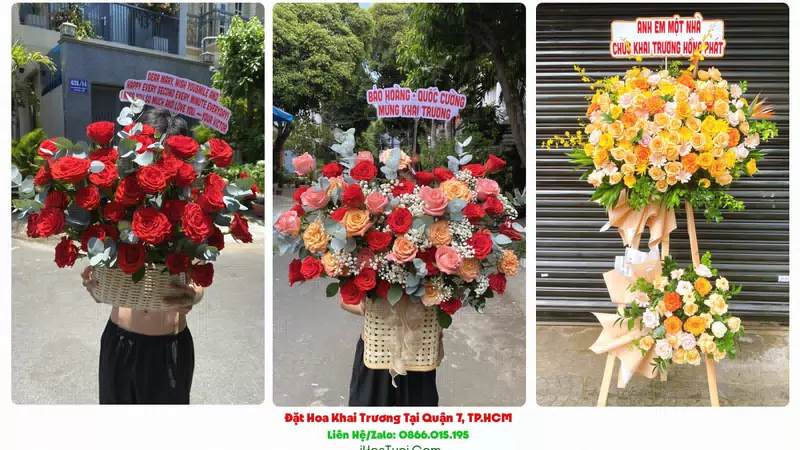 Kệ Hoa Khai Trương Tại Quận 7, TP.HCM