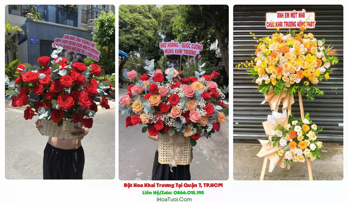 Kệ Hoa Khai Trương Tại Quận 7, TP.HCM