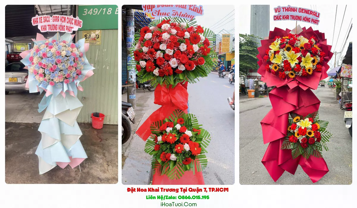 Hoa chúc mừng khai trương giao tại Quận 7