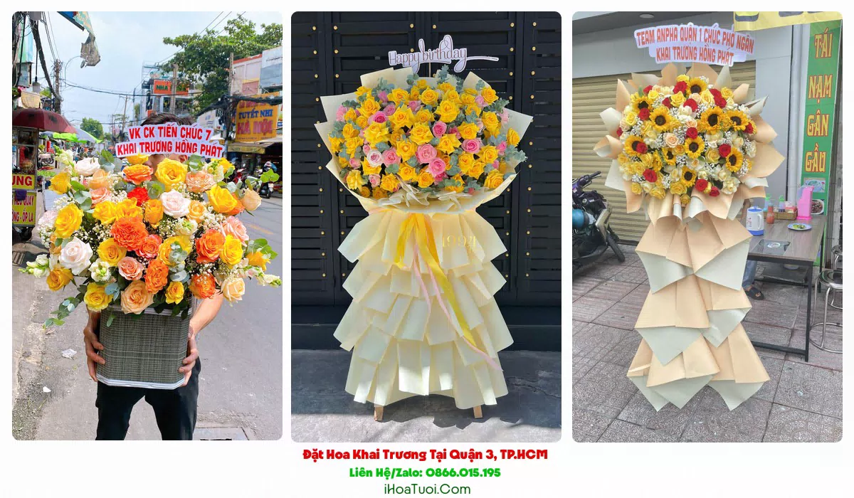 Giao hoa khai trương tại phường Xuân Hòa Quận 3