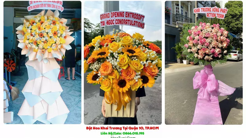 Hoa Chúc Mừng Khai Trương Tại Quận 10, TP.HCM