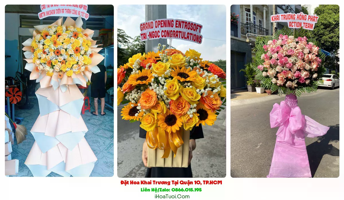 Hoa Chúc Mừng Khai Trương Tại Quận 10, TP.HCM